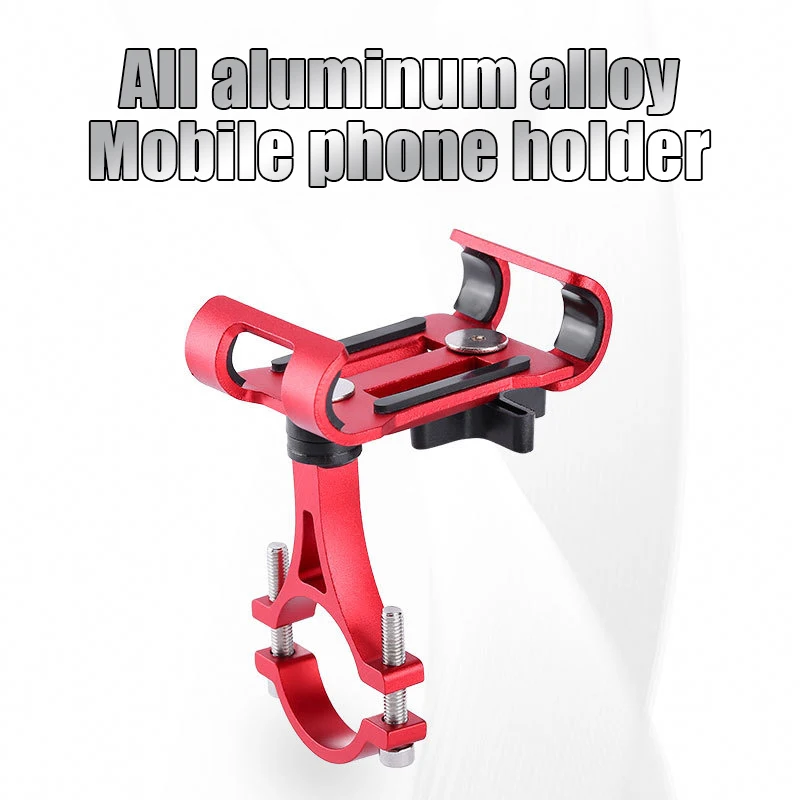 360 Rotate Metal Motorcycle Bicycle Phone Holder Aluminum Alloy Anti-slip Bracket Support GPS Clip Bike Phone Stand For IPhone