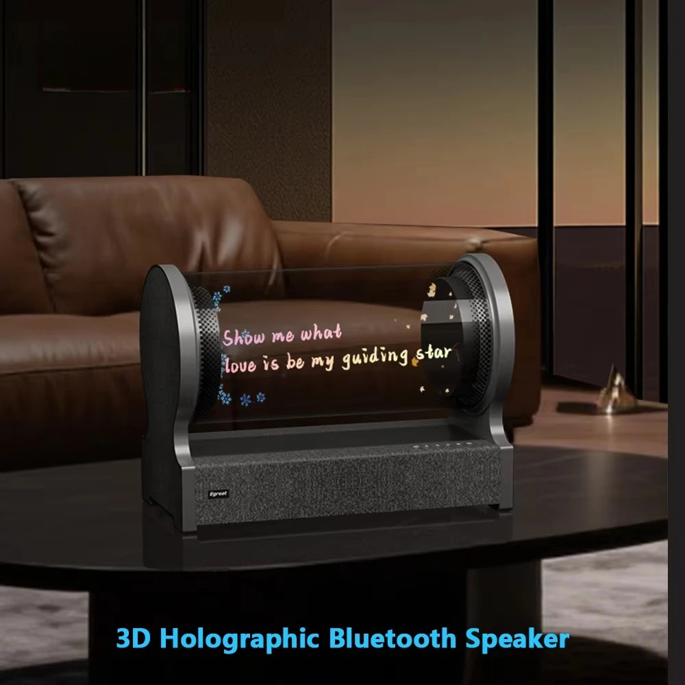 COEUS HD Hologram Projector 360 Holographic Lyrics Bluetooth Speaker Hi-Fi Sound Quality Professional Stage Sound System