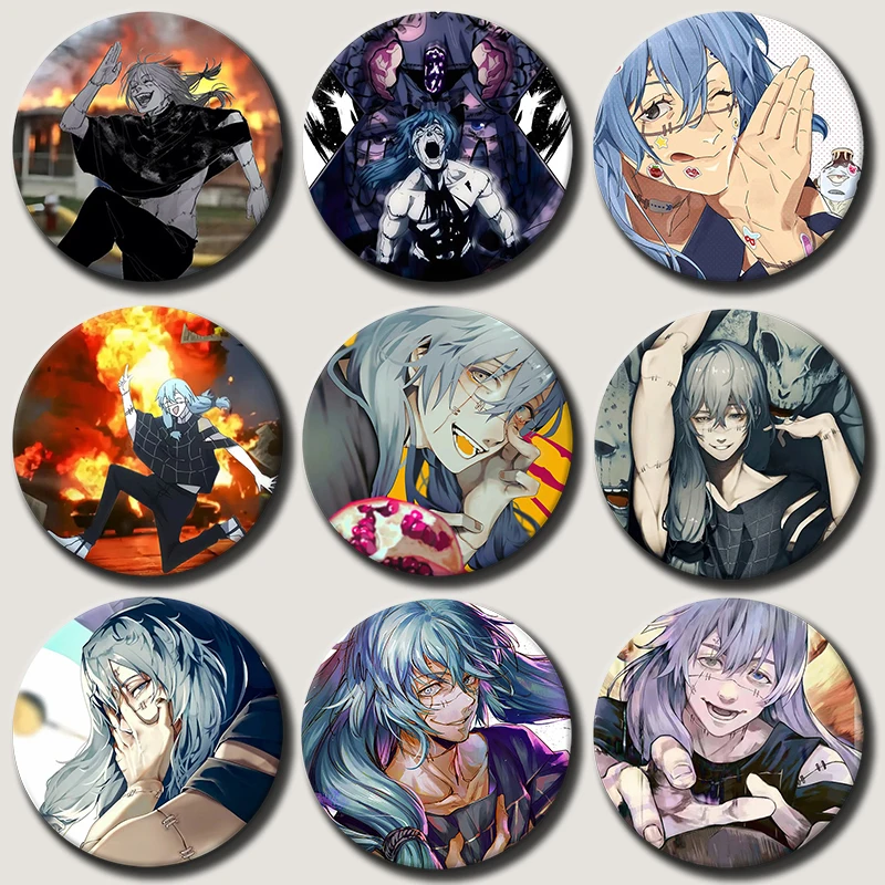Mahito Anime Figure Badge Cosplay Dark Cartoon Brooches Exquisite Creative Enamel Pins for Clothes