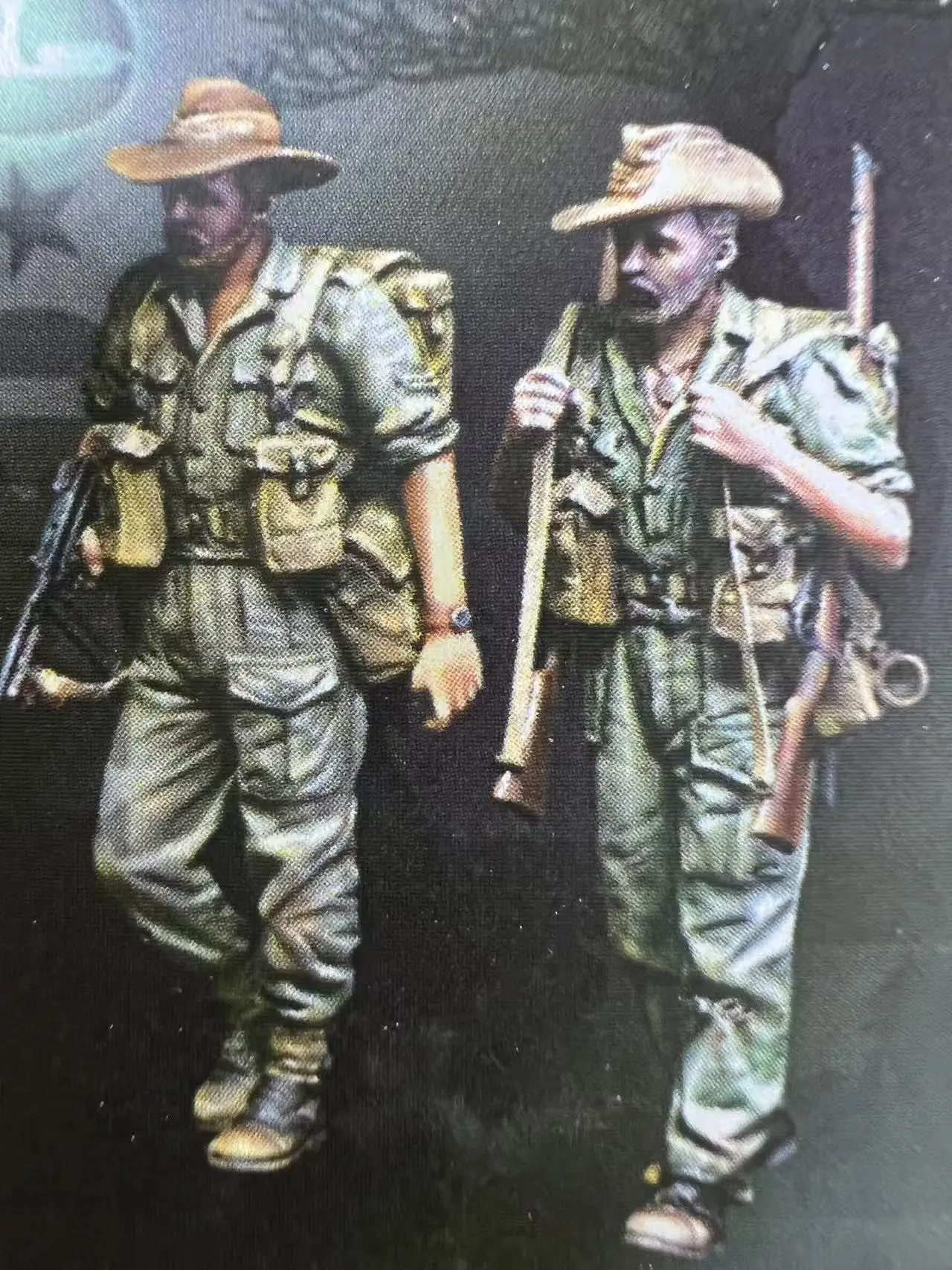 1: 35 Die Casting Resin Model US Jungle Force Model Scene Model Toy Unpainted State