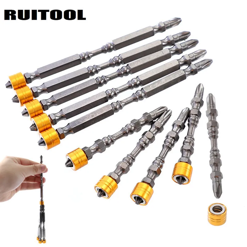 NEW 10pcs 65mm/110mm Screwdriver Bit Set Phillips Head PH2 Magnetic Bits 1/4\'\' Hex Shank D1 Steel For Electric Screw Driver