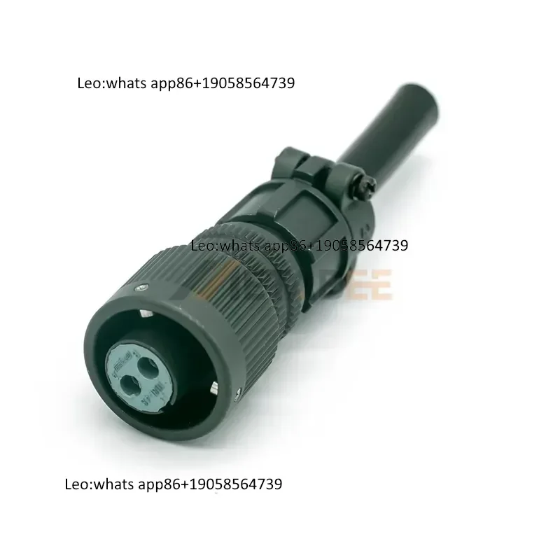MIL-DTL-5015 Circular Connector MIL MS5015 2 Pin 10SL-4 Kit Solder Cup Threaded Coupling 13A Industrial Power IP67 Silver view 5