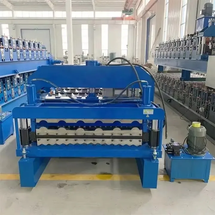 New Color Steel Aluminum Sheet Glazed Tile Roll Forming Machine with PLC Control Motor Pump for Roof Tile Manufacturing Plant