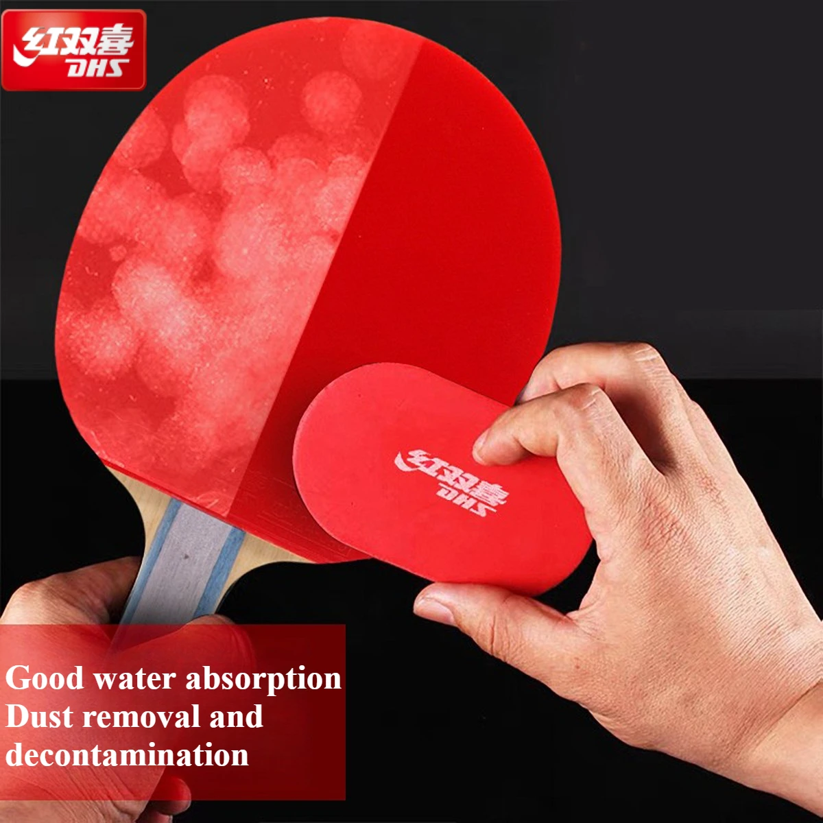 

DHS Table Tennis Racket Cleaner Dust Remover Portable Pong Paddle Rubber Sponge Eraser Wipes Tool for Paddles Accessories