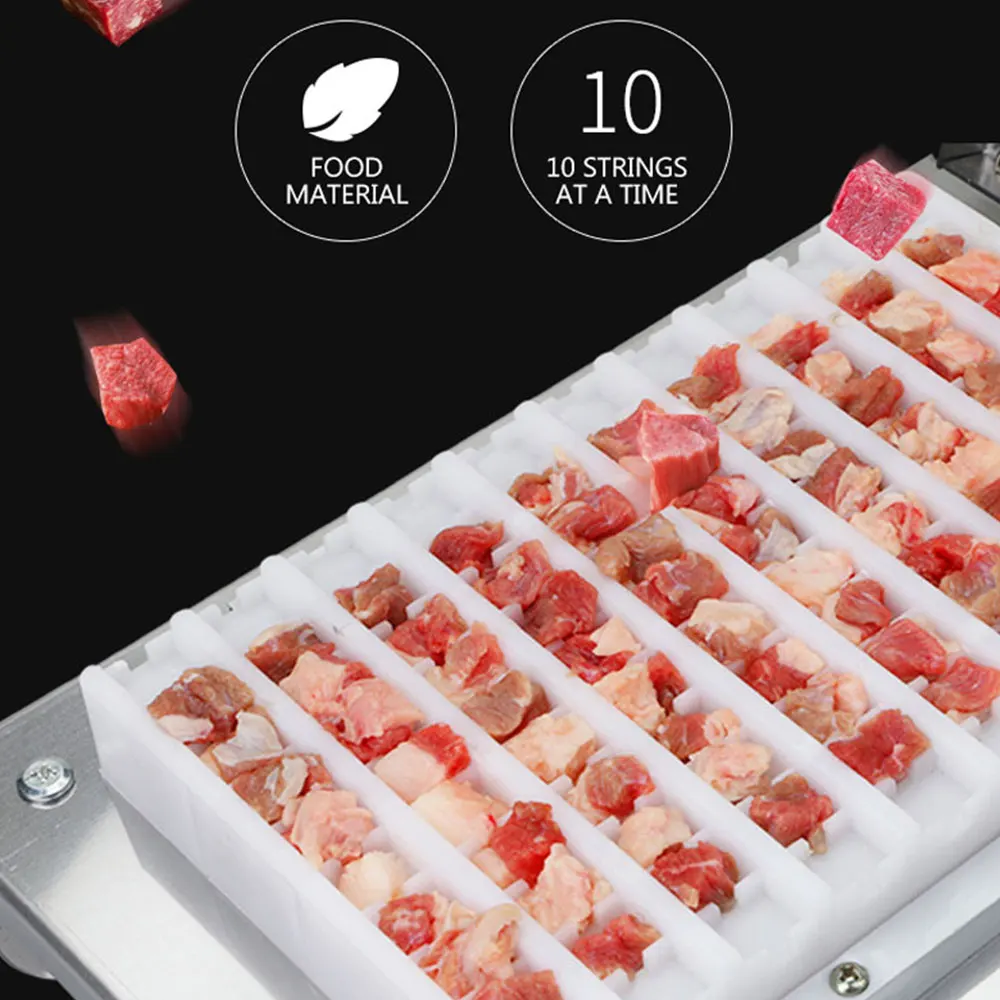 Kommerzielle Edelstahl Grill Fleisch Spieß Maschine Manuelle Fleisch Spieß Maschine Edelstahl Penetrator