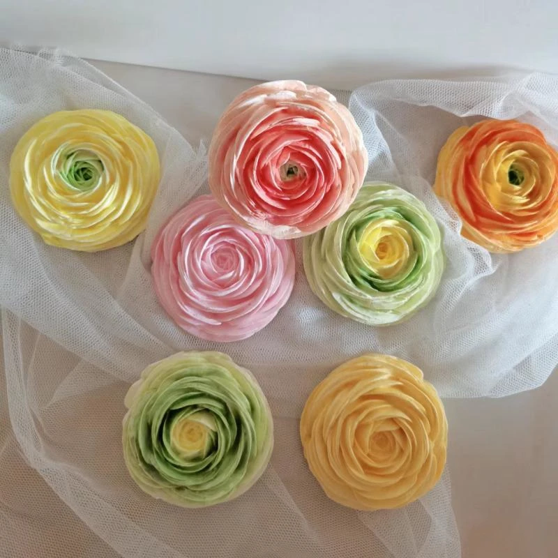 3D Flowers Aromatherapy Wax Gypsum Silicone Mold Beautiful Flower Plaster Ornament Molds For Car Decoration Resin Crafts Mould