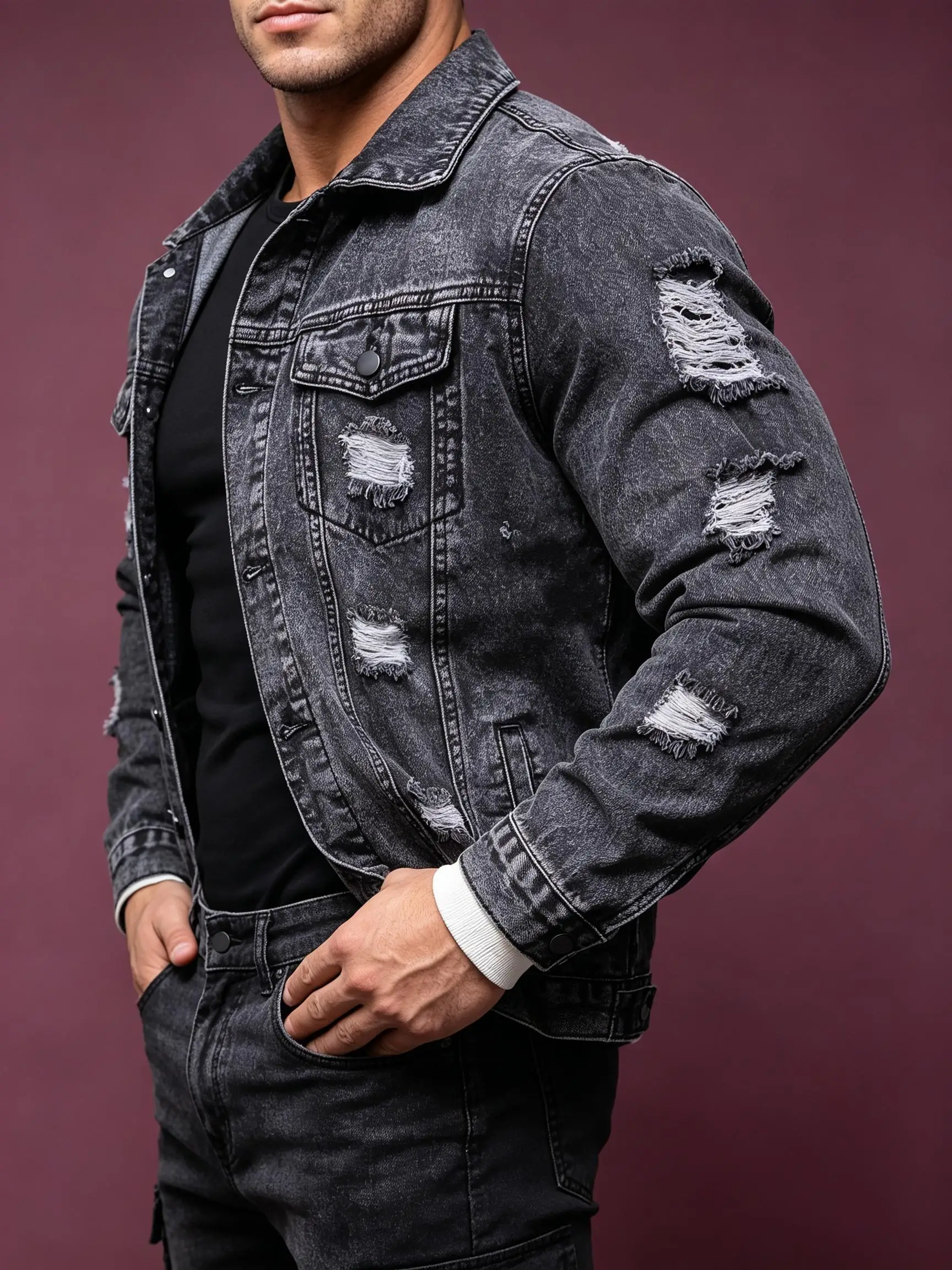 Denim Jacket Vintage - Y2K losse streetstyle denimjas voor heren,