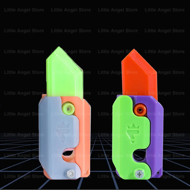 Neue 3D Gedruckt Schwerkraft Klaue Messer Spielzeug Stress Relief Schmetterling Zappeln Hand Greifer Sensorischen Spielzeug Klapp Klaue Messer Rettich für Geschenk
