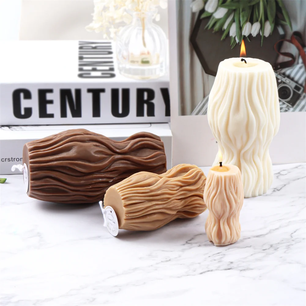 3 Sizes Creative Twisted Pillar Silicone Candle Mold DIY Stripe Column Soap Plaster Vase Resin Making Tool Home Decoration