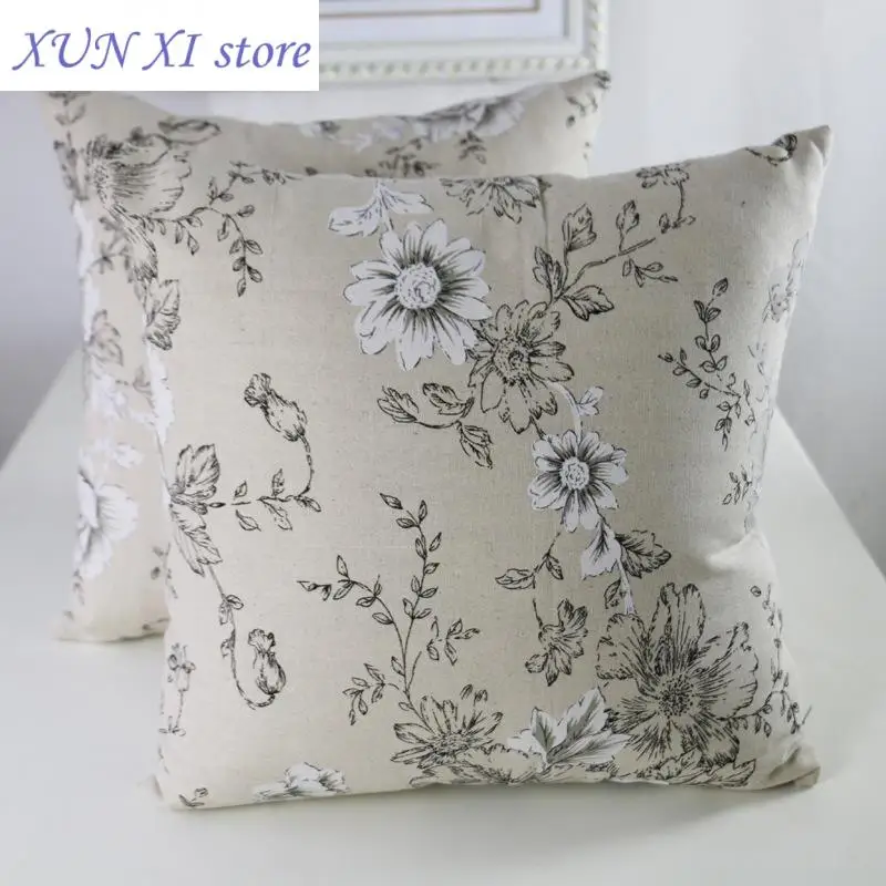 New Garden Hyacinth Cushion Cover,Durable Fabric Pillowcase,Elegance Throw Sofa Pillow Cases,Living Room Couch Chair Decoration