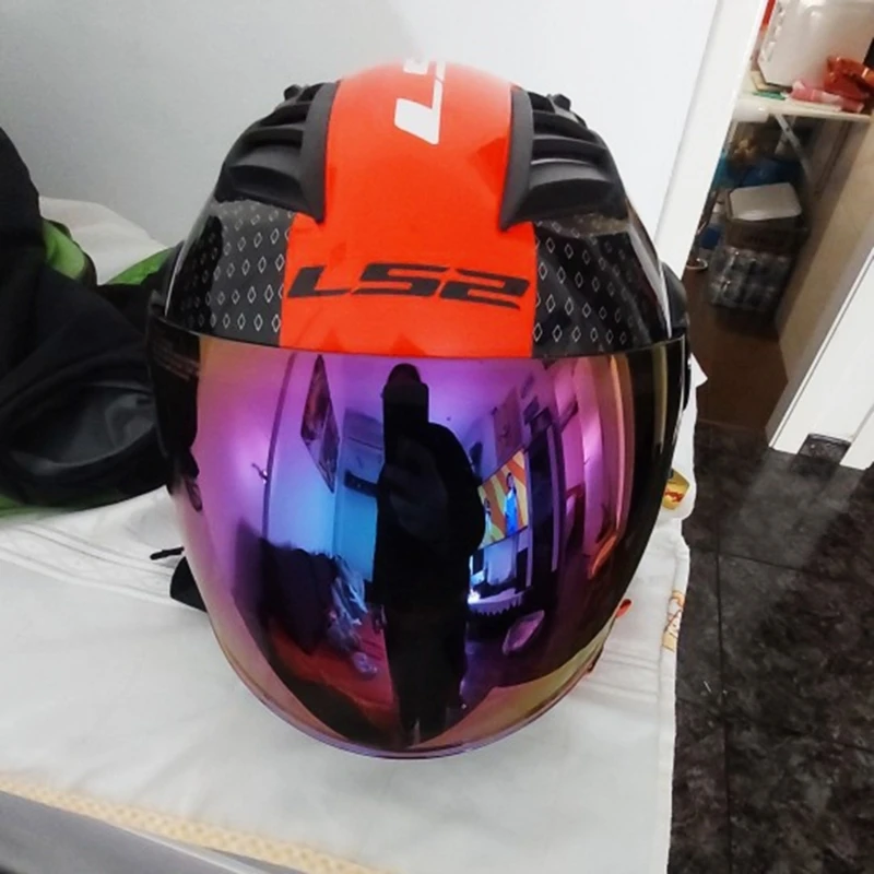 Visiera Unisex colorata visiera per casco visiera di ricambio accessori per moto facile installazione adatta per OF562 durevole