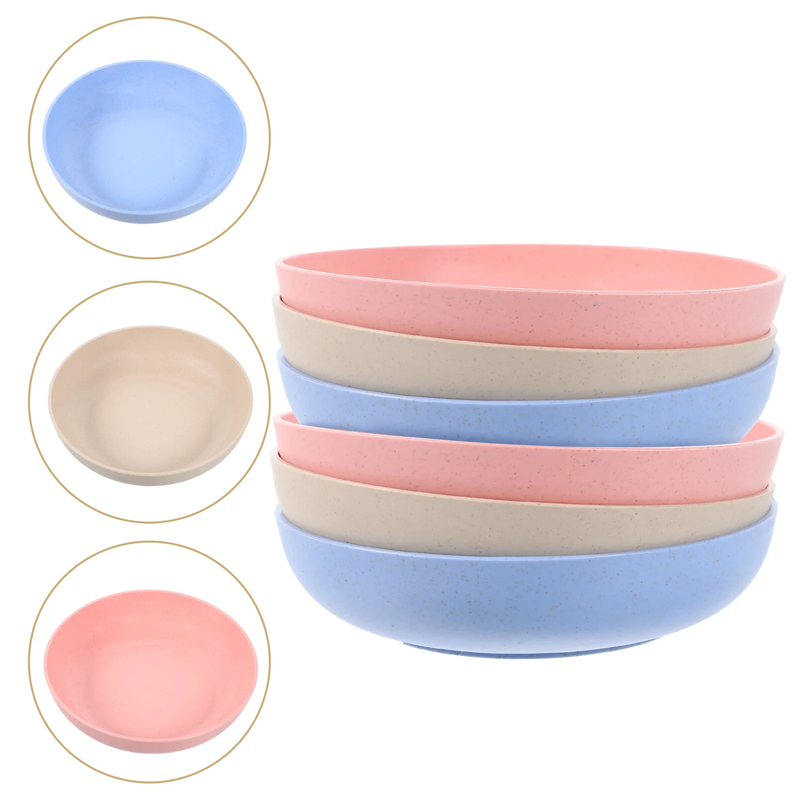 

6pcs Shallow Kitten Food Water Plate Pet Feeding Dish Small Nonslip Plastic Cat Food Bowl Easy Clean Dishwasher Safe Lightweight