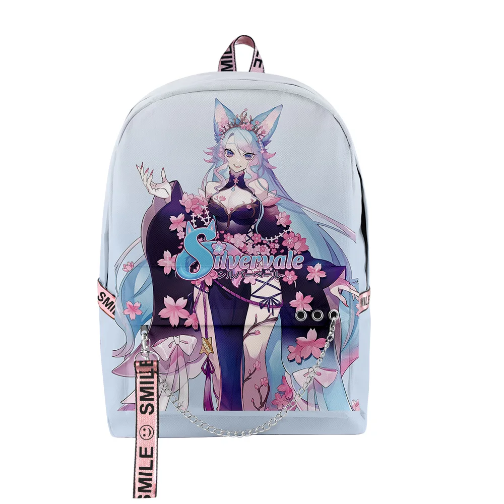 

Popular VTuber Silvervale Anime 3D Print Student School Bags Unisex Oxford Waterproof Notebook multifunction Travel Backpacks