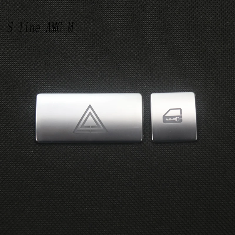 Car Central control panel Warning light Switch button Cover Stickers Trim For BMW 3 Series E46 1998-2004 Door lock Accessories