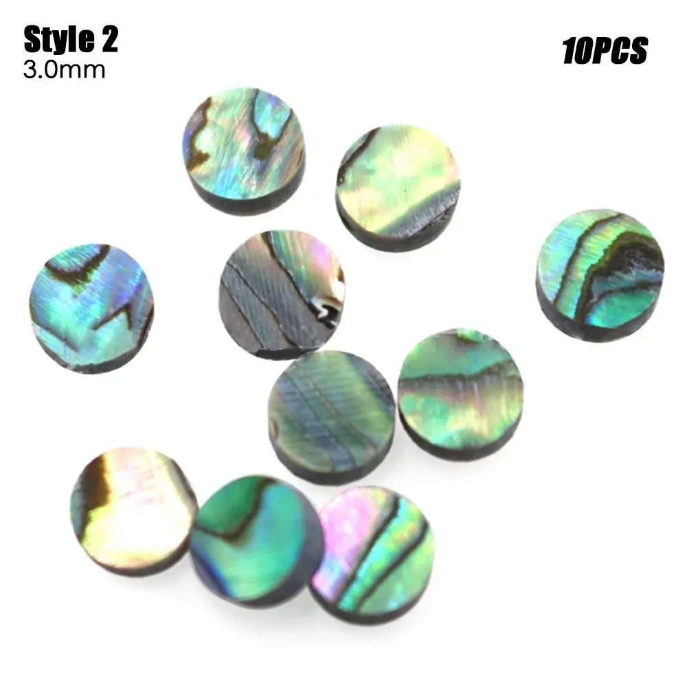 10 قطعة الأبيض الملونة الغيتار فريتس أجزاء الأصابع أذن البحر النقاط الترقيم نقطة اللؤلؤ قذيفة النقاط أذن البحر البطانة النقاط