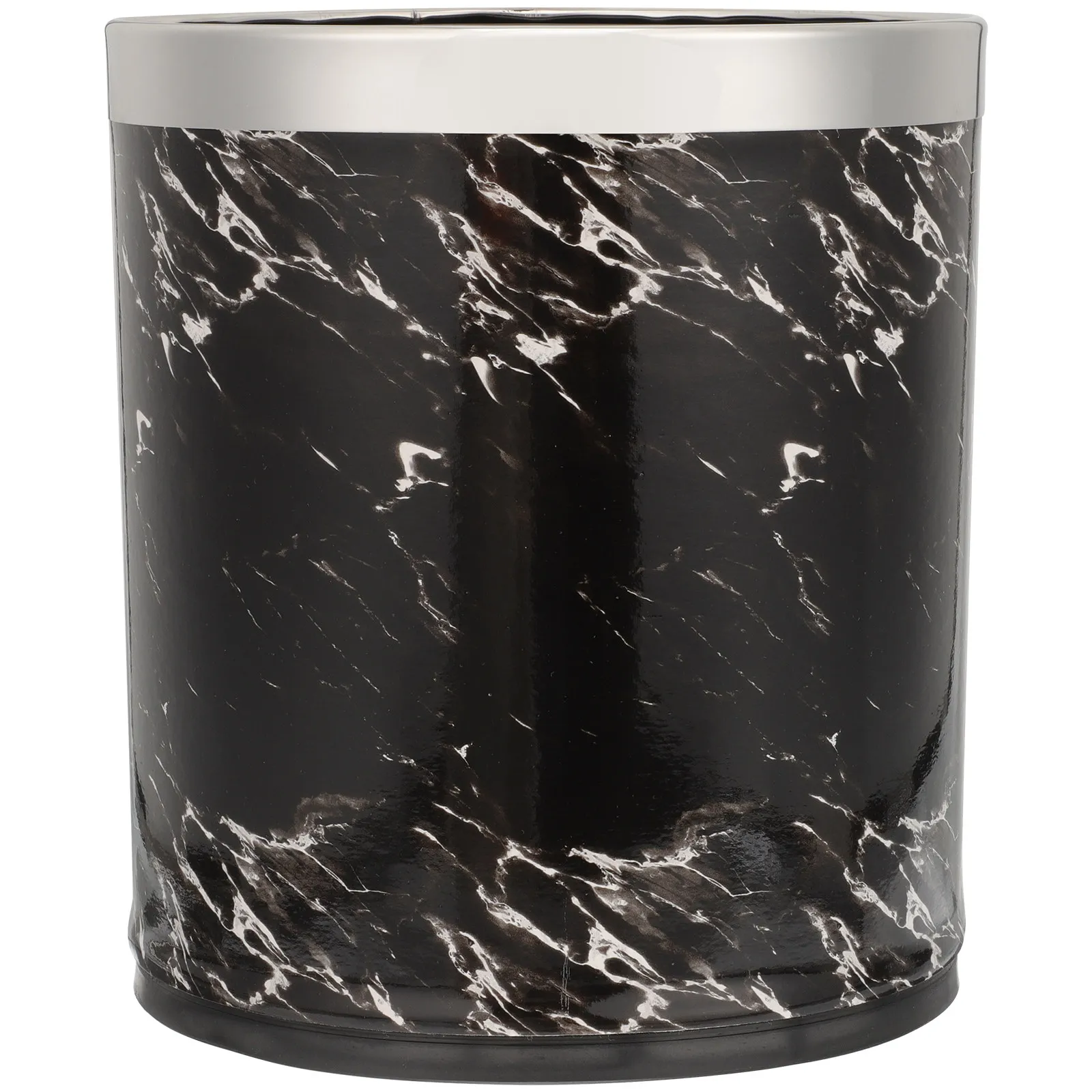 

Marble Design Plastic Trash Can Heavy Duty Waste Bin for Bedroom Study Activity Room Cabin Sorting Storage Home Office
