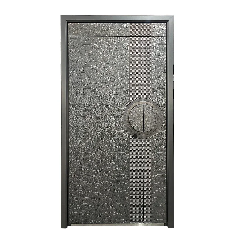 Luxury Modern Design Exterior Doors with Automatic Smart Lock Double Entry Villas Anti-Theft Cast Aluminum Door