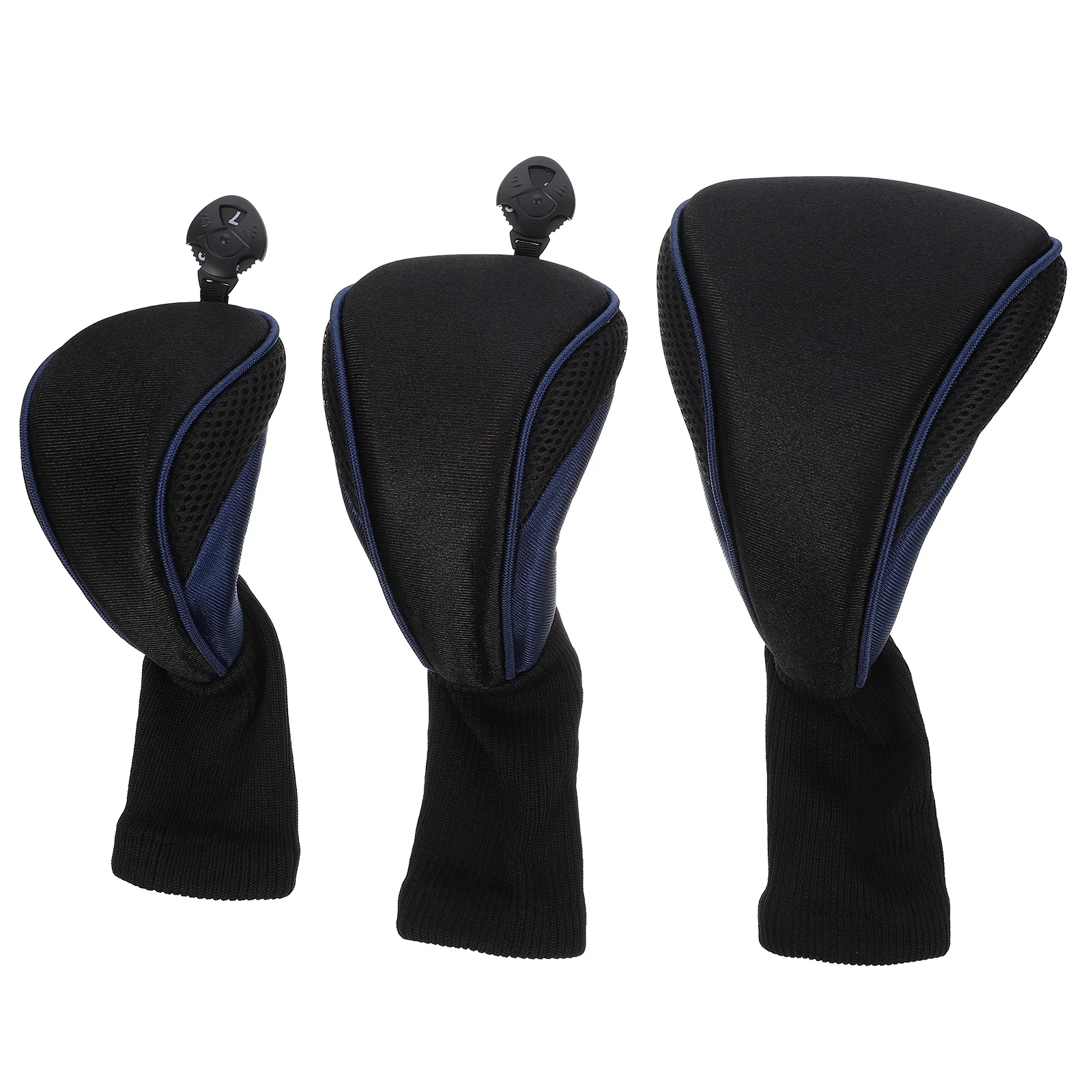 

3Pcs Golf Club Covers Set for Irons Woods Waterproof Mesh Putter Cover with Number Tags 3 4 5 7 X Slide on Easily Fits All