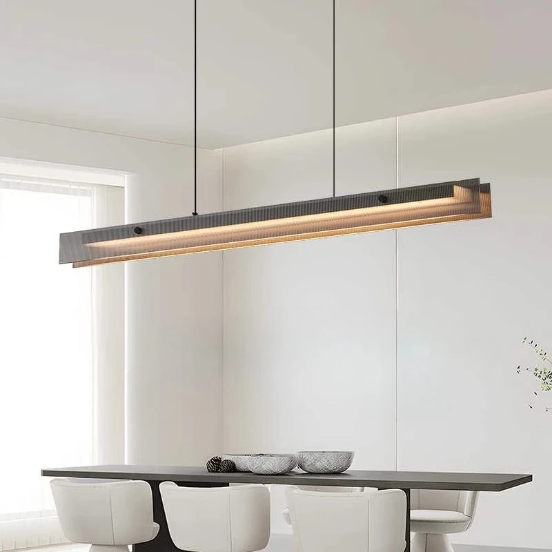 

Современный прямоугольный стеклянный подвесной светильник, минималистичный ресторан, интеллектуальная подвесная лампа, защита глаз, кухня, кофейня