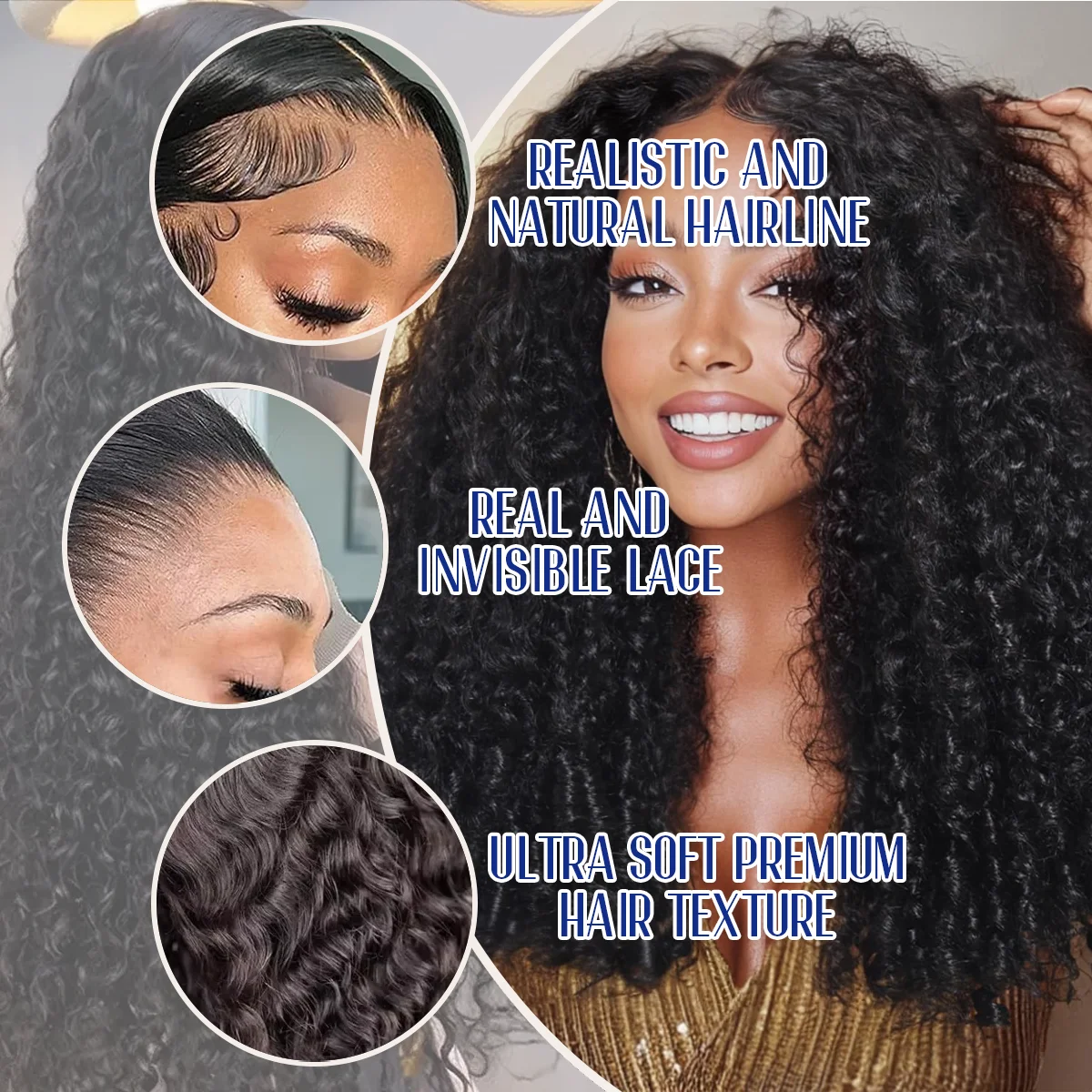Burmese Curly Black Human Hair Wigs Natural Color 200% Density 40 Inches 7x6 Closure 13x6 HD Transparent Invisible Lace Frontal Wig 1B For Women Pre Plucked Pre Cut Lace Pre Bleached Knots Pre Styled Brazilian Hair