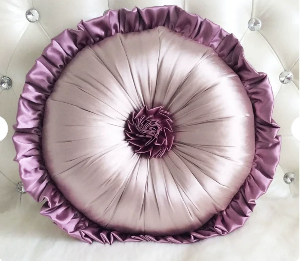 European style pillows, sofas, cushions, bedding products, decorative round pillows, simulated silk nap pillows, pumpkin pillows