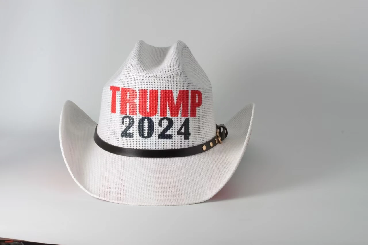 President Trump Campaign Western Cowboy Hat Outdoor Visor Hat Mountaineering Vintage Cowboy Hat