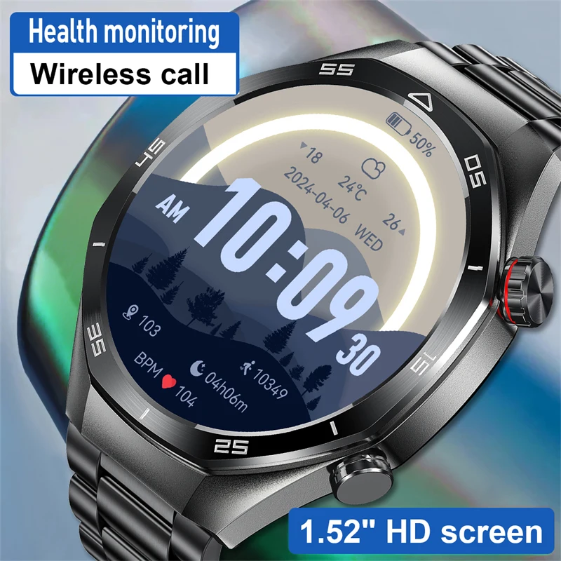 

LIGE New Steel 1.52inch Bluetooth Call Smart Watch Men Sports Fitness Tracker Watches IP67 Waterproof Smartwatch for Android iOS