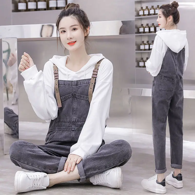 

Jumpsuits For Woman 2025 Concise Slacks Relaxed Fringed Oblique Feminino Slight Highwaistons Hiking Lounge Shirred Grey