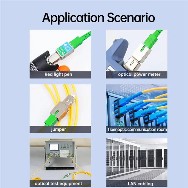 B24B Fiber Optic Adapter 10Pcs SC/UPC To SC/APC Male To Female Connector Singlemode Optical Coupling For OPM OLS OTDR VFL