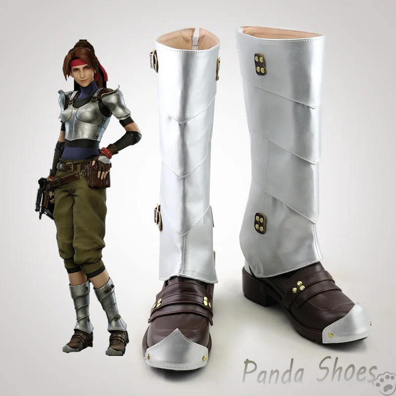 Jogo Final Fantasy Jiessie Cosplay Sapatos, Anime Cos Comic Cosplay Costume, Prop Sapatos para Festa de Halloween