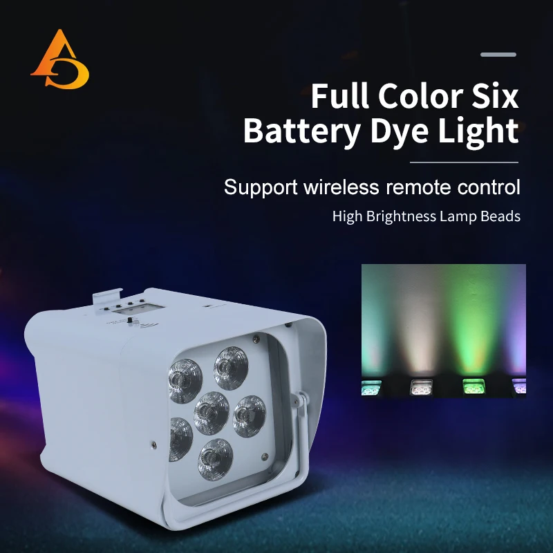 

Wireless Remote Control APP Intelligent LED Par 6x18W 6in1 RGBWA+UV Battery Stained Lighting Disco DJ Stage Party