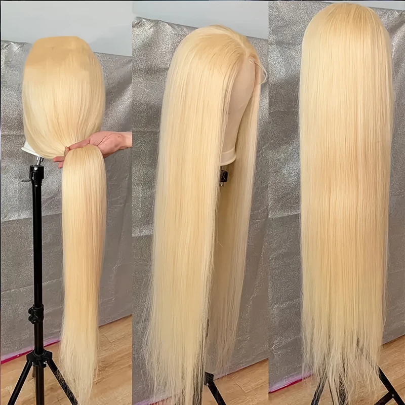 

613 Blonde 200 Density Lace Front Wigs Human Hair Straight 13x6 hd Lace Frontal Wig for Women 30 inch Colored Wigs