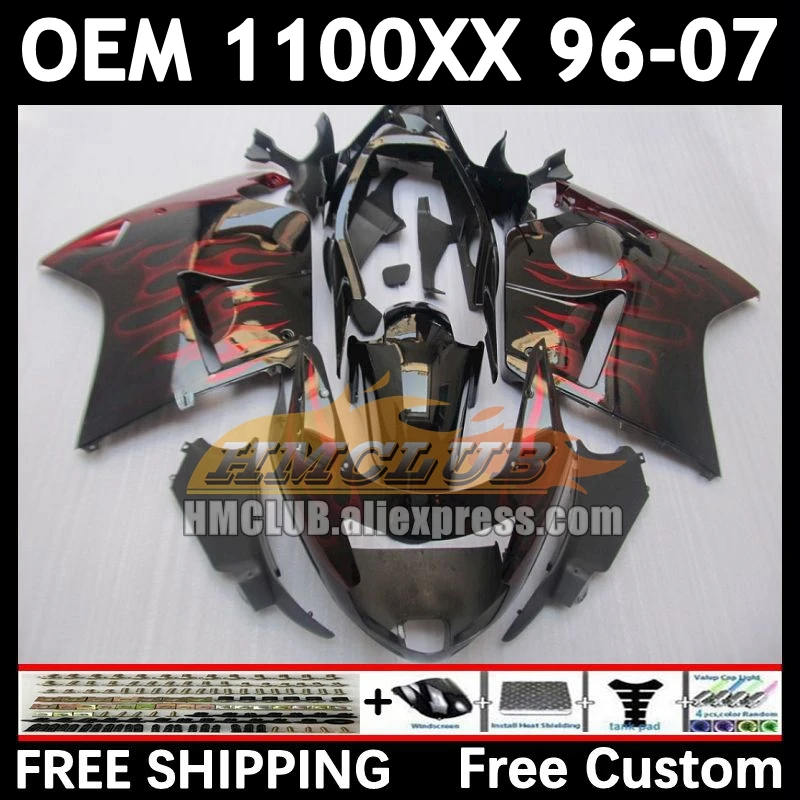 Blackbird For HONDA CBR1100 XX CBR1100XX 85No.15 CBR 1100XX 1996 red flames 1997 1998 1999 2000 01 02 03 04 05 06 07 Fairings