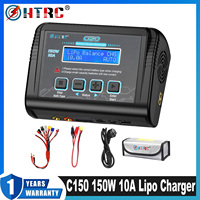 HTRC C150 RC Charger Balancer AC/DC 150W 10A Battery Discharger for LiPo LiHV LiFe Lilon NiCd NiMh Pb Batteri+8 in 1 Cables