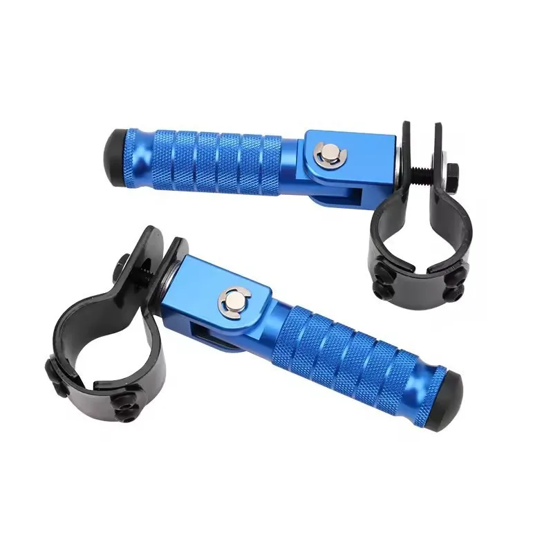 Universal Foldable Motorcycle Footrest, Rear Passenger Foot Peg Bracket for Motorbike, Scooter, Electric Bike