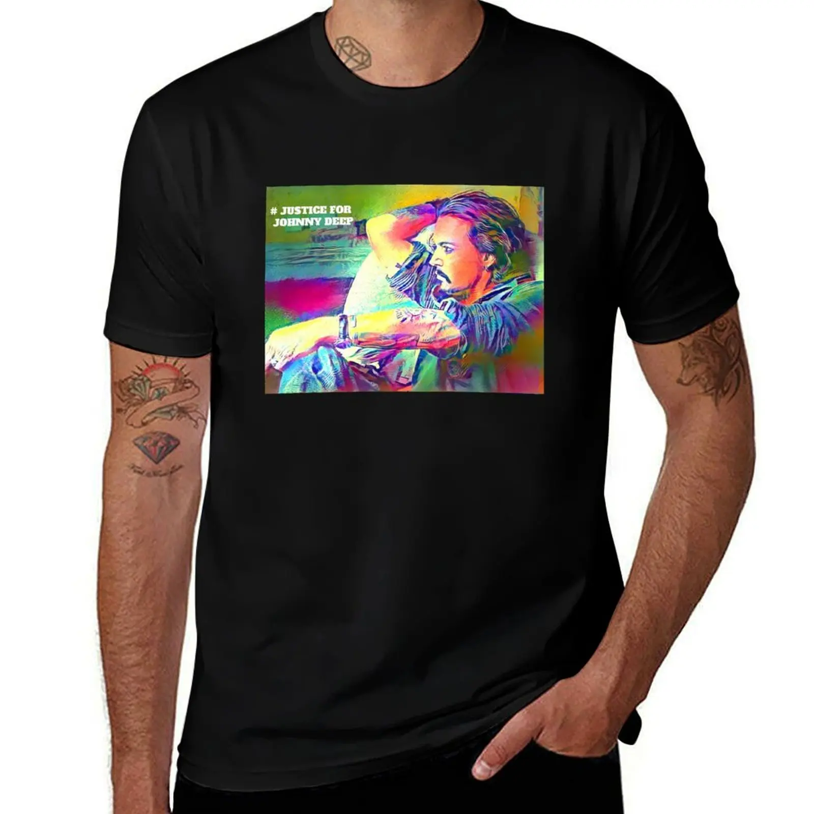 

For shirts cotton Justice t man t T-Shirt 100% shirt t funny shirts Johnny cotton Depp cotton