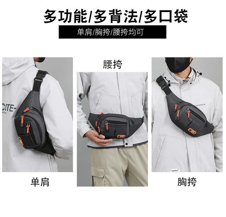 Riñonera Oxford impermeable Para Hombre y mujer, riñonera multifuncional de gran capacidad, Riñoneras resistentes al desgaste Para Hombre
