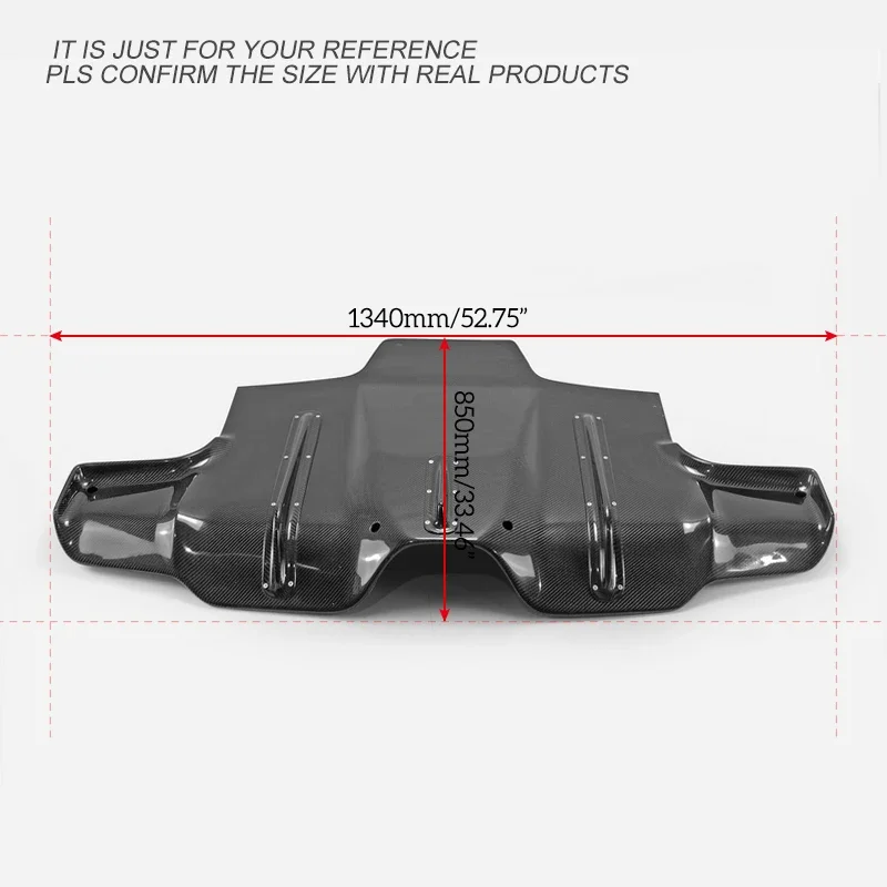 For F56 Mini Cooper S DAG Style Ver 2.1 Carbon Fiber Rear Under Diffuser (Only Fit DAG Rear Bumper) Glossy Finish Splitter Kit