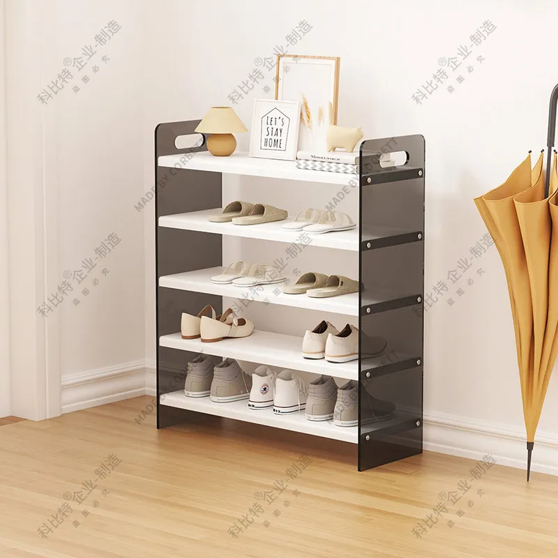 Acrylic window shoe store shoe rack home door multi-layer storage artifact space saving small simple home shoe cabinet