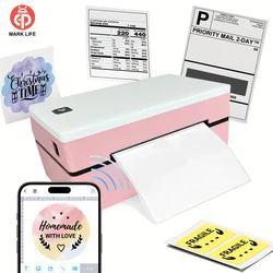 Marklife D200 Bluetooth Thermal Label Printer Small Shipping Label Printer 4X6 inch Compatible with iPhone Android Mac Window