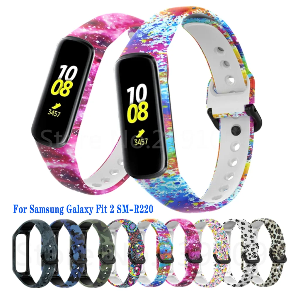 

Soft Silicone Colorful Sport Bracelet For Samsung Galaxy Fit 2 SM-R220 Watch Band Wrist Strap For Galaxy Fit2 Wrist Band Correas