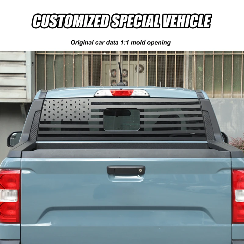 For Ford Maverick Maverick 2022-2025 Window Glass Sticker Car Window Decoration Sticker Car Accessories (American Flag)
