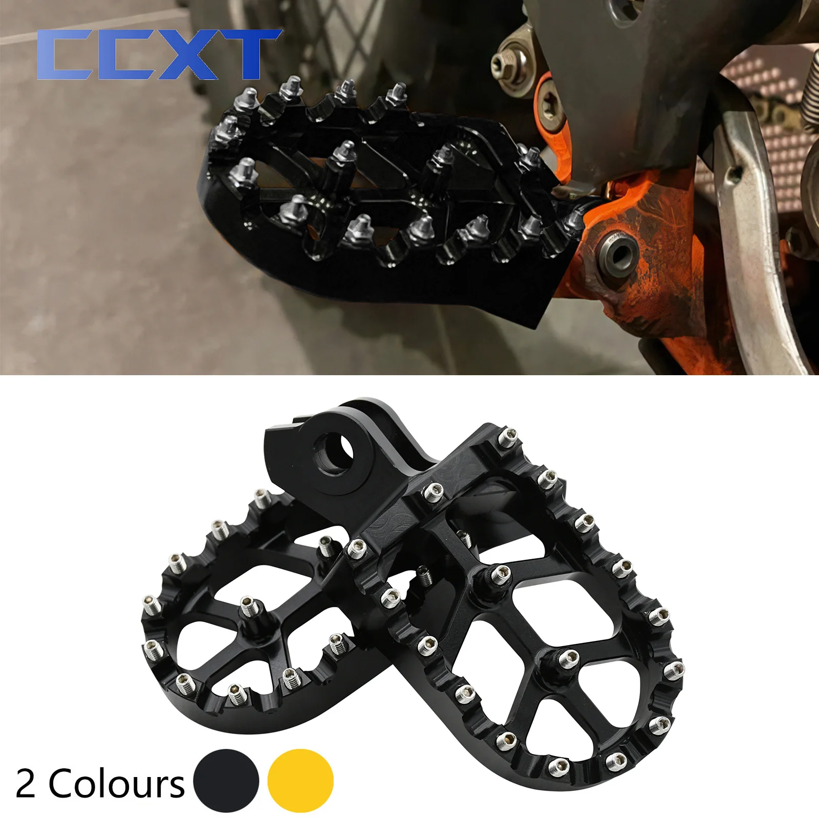 Motorcycle Dirt Bike CNC Aluminum Footrest Pedals Footpegs For Suzuki RMZ250 RMZ450 RMX450Z For yamaha Tenere 660 XT660Z XT660R