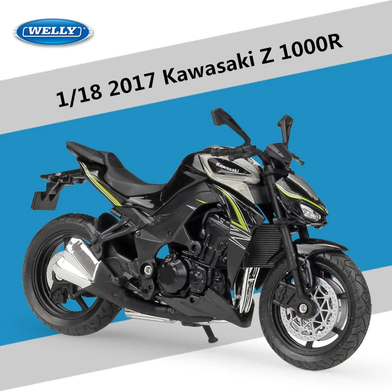 WELLY 1:18 Kawasaki Z1000 R 2017 Alloy Sports Motorcycle Model