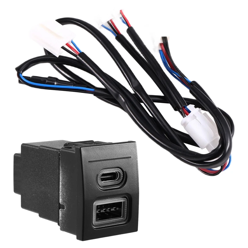 

Car USB Charger PD Mouth Fast Charge QC3.0 Charging Adapter Outlet Button USB Charger For VW POLO For VW POLO 2004 - 2011
