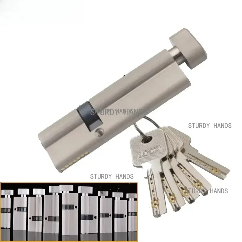 Special Custom Security Door Center Brass Lock Cylinder with Knob Aluminum Alloy Door Core Height 32mm 1pcs
