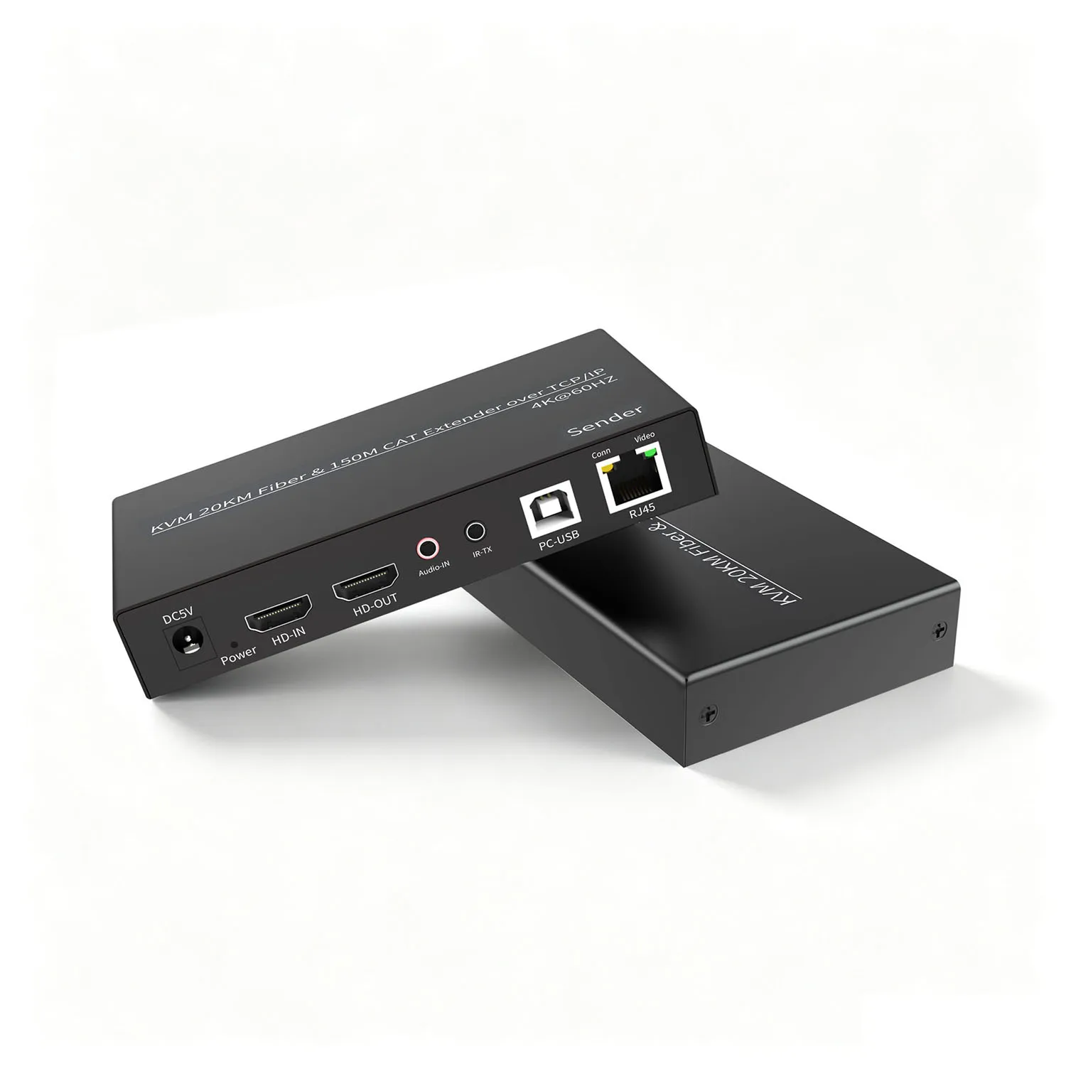 20Km 4 Port USB2.0 FC Fiber Optical Cable Extender & 100M Cat6 Cable Over Fibre Converter Support Webcam Camera U Disk Printer