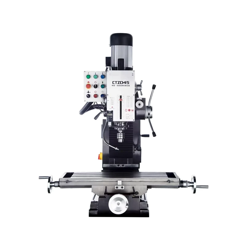 Mesin Frais Vertikal CTZ45, Mesin Bor CNC Kayu, Mesin Bubut Kombinasi Bekas, untuk Konstruksi dan Penggunaan Rumah Tangga, Termasuk Motor Inti, Bantalan, Gearbox, dan PLC