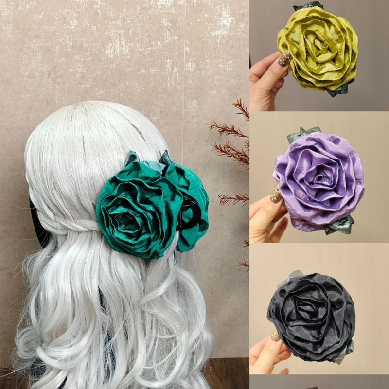 

Handmade Big Flower Hair Clip Sweet Shark Clip Long Hair Scratch Clip Headband Women Hair Accessories DIY Hair Claws Hairband