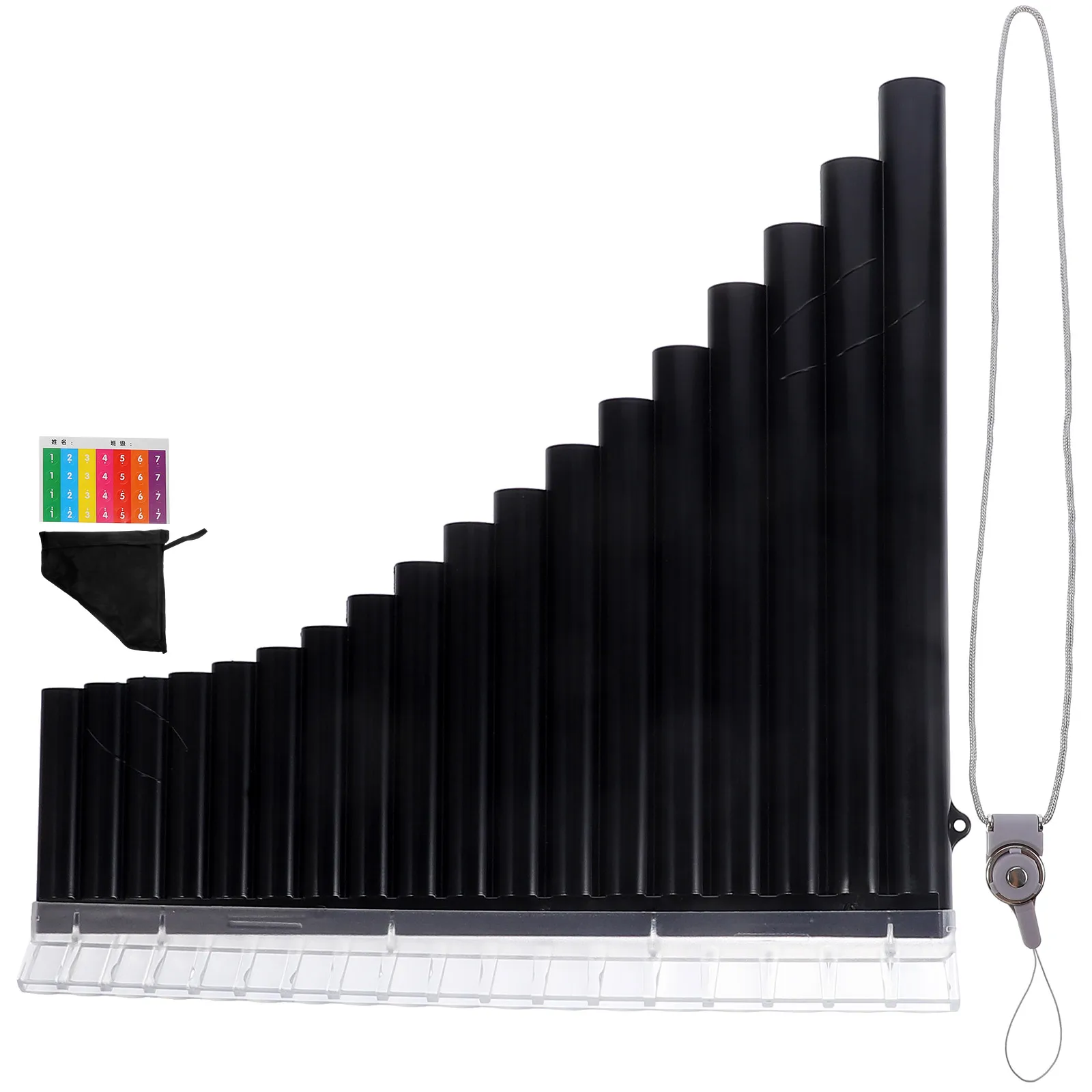 Professional ABS Resin 18 Pan Flute C Key Musical Instrument for Beginners Educational School Use Clear Melodious Sound Portable